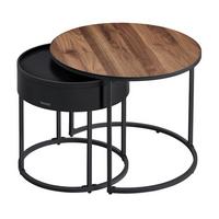 Couchtisch Coffee Table - Walnussfarben/Schwarz, MODERN, Holzwerkstoff/Metall (60/60/45cm) - MID.YOU