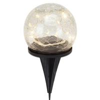 Solarleuchte Braxton - Transparent/Schwarz, KONVENTIONELL, Glas/Kunststoff (10/19cm) - Homezone