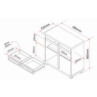 Kommode Echtholz Massiv B 88cm Lovi, Weiß - Weiß, LIFESTYLE, Holz (88/87/43cm) - MID.YOU