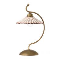 Tischleuchte Rosina Braun D: 23 Cm - Braun/Weiß, KONVENTIONELL, Keramik/Kunststoff (23/34cm)