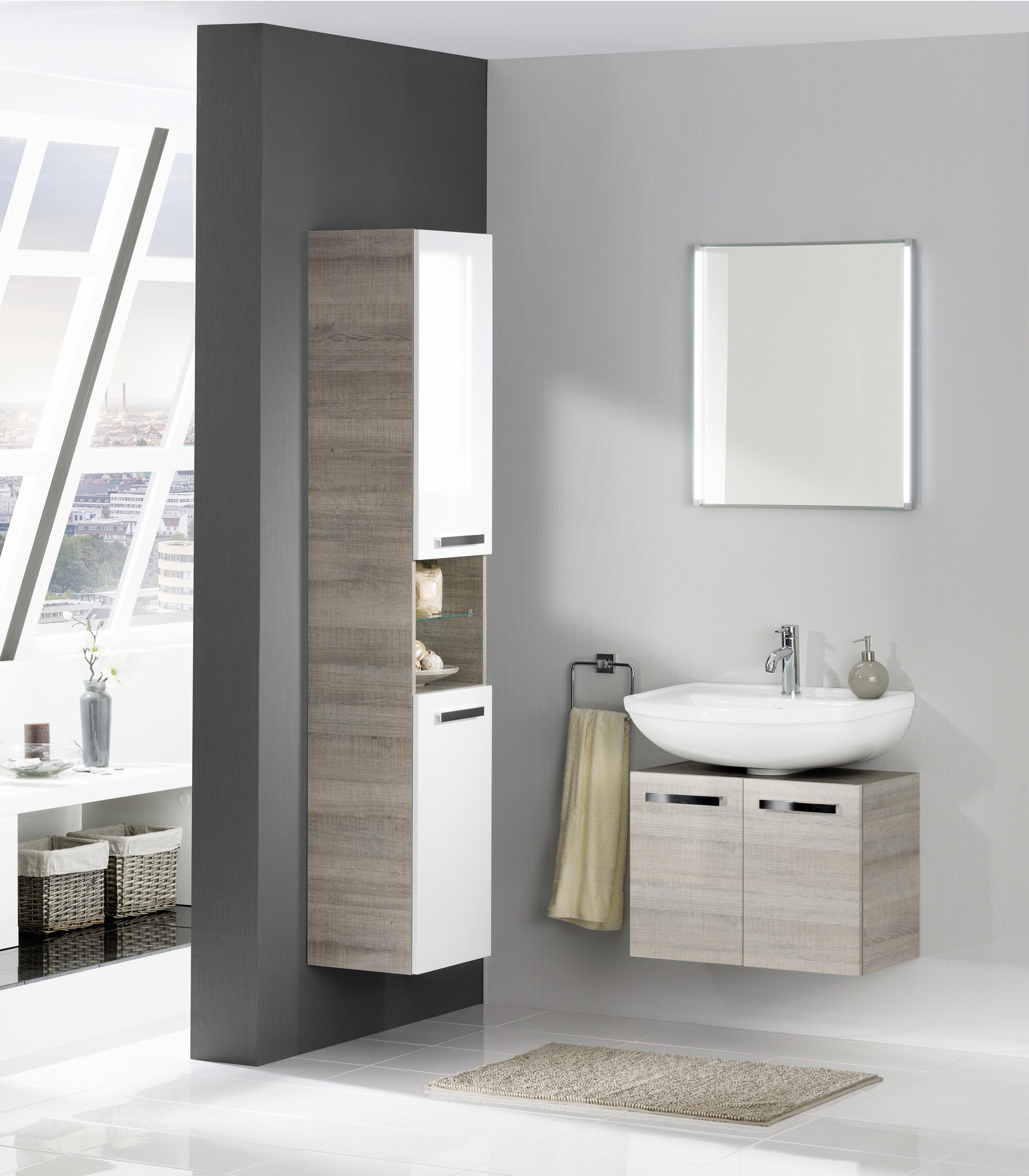 Waschbeckenunterschrank A-Vero B: 62,5 cm, Eichefarben - Eichefarben, MODERN, Holzwerkstoff (62,5/46/35cm) - MID.YOU