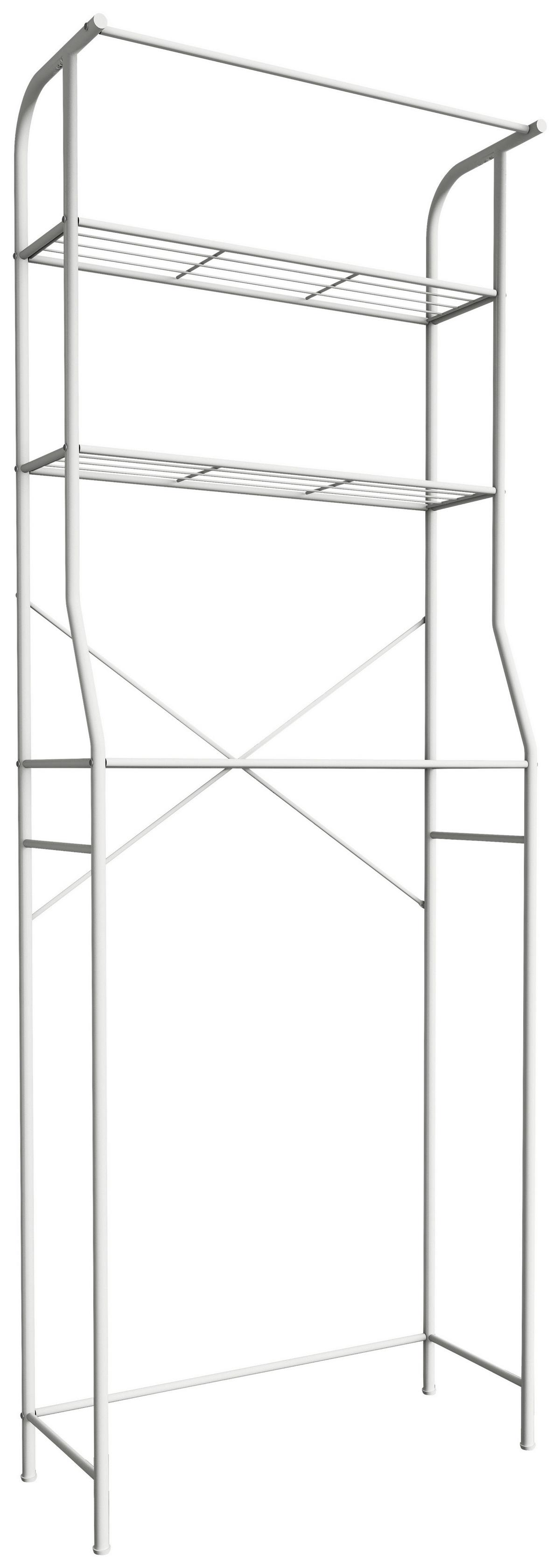 Waschmaschinenschrank Tubas L - Schwarz/Weiß, MODERN, Metall (60/167/24cm) - MID.YOU