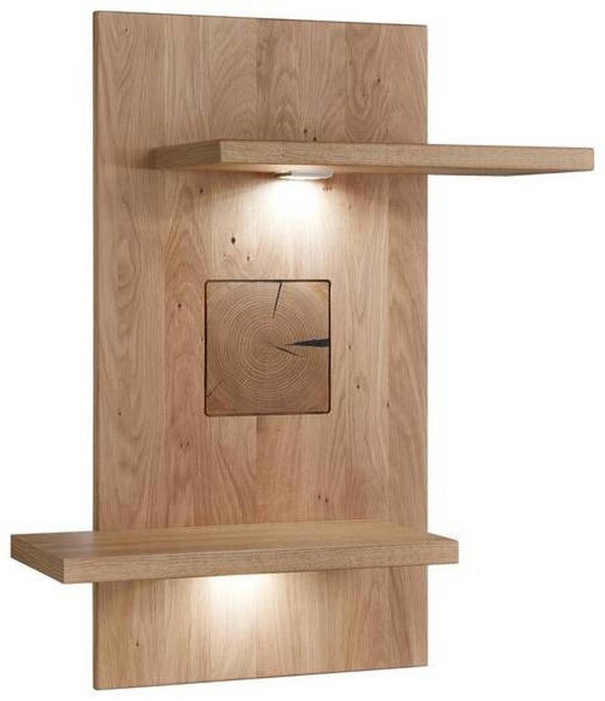 Wohnwand Kansas - Alteiche/Silberfarben, KONVENTIONELL, Glas/Holz (317,1/171/50,2cm) - Livetastic