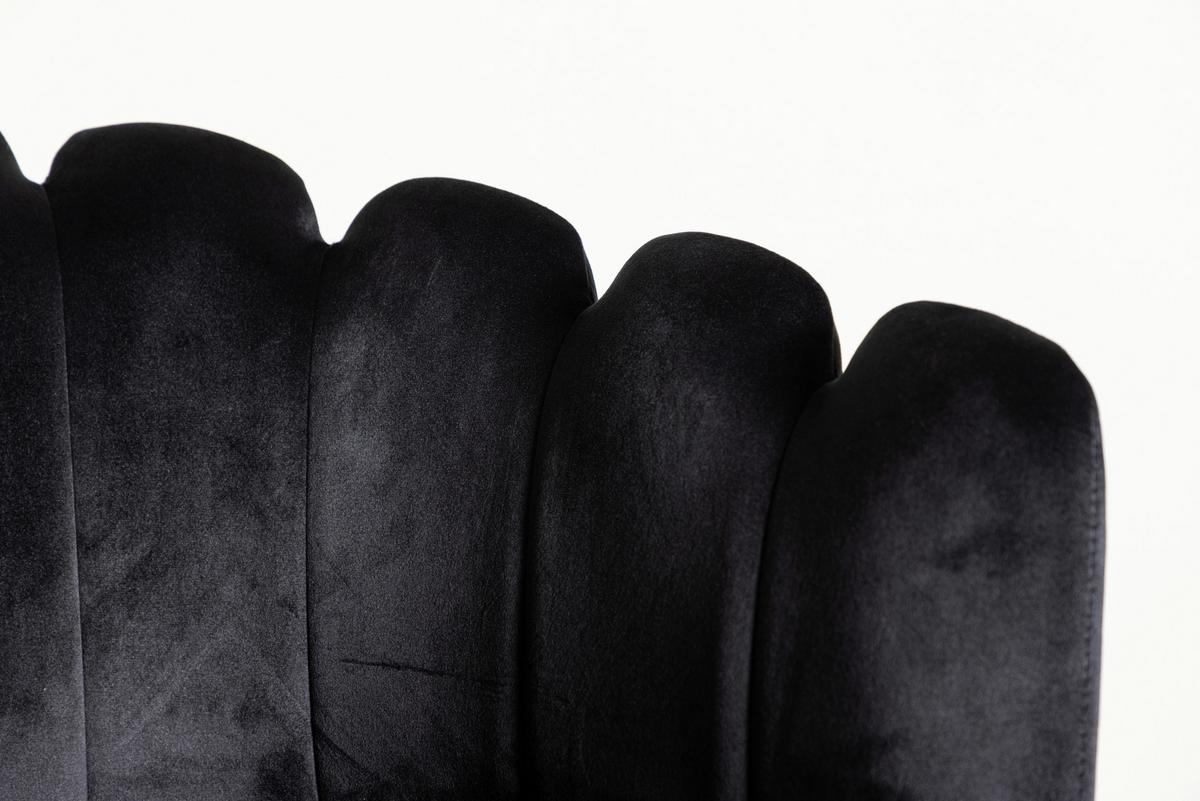Stuhl Limhamn - Schwarz, Design, Textil/Metall (61/76.56/54cm) - Livetastic
