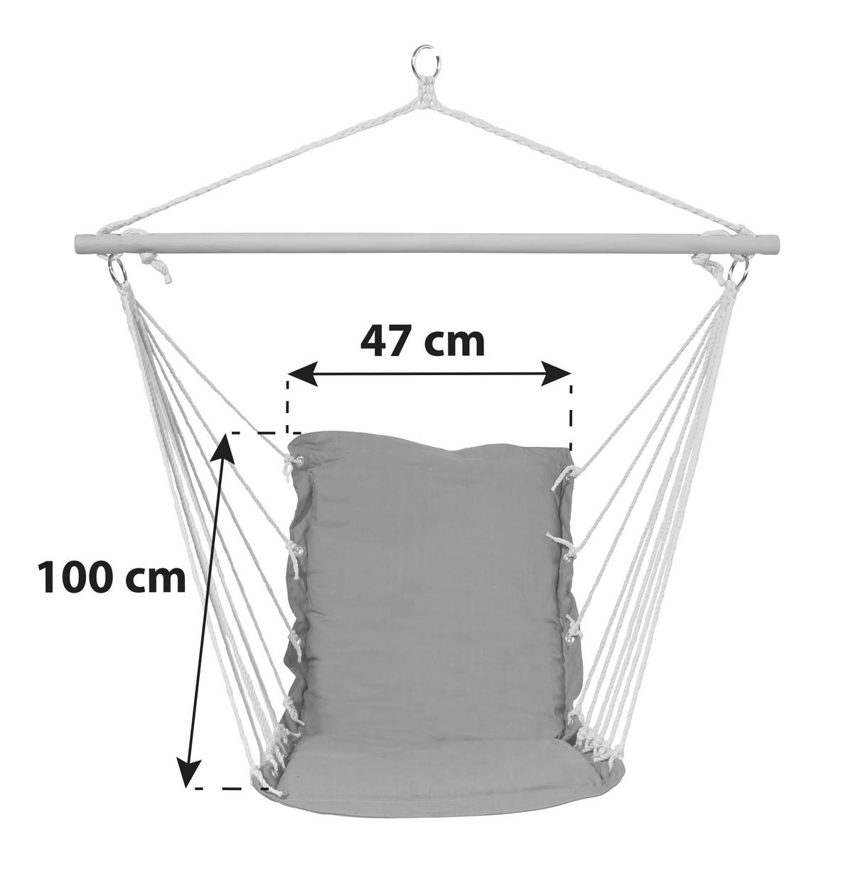 Hängesessel Relaxe Türkis Für Deckenmontage Bis 100 Kg - Türkis, KONVENTIONELL, Textil (47/100cm) - Ondega
