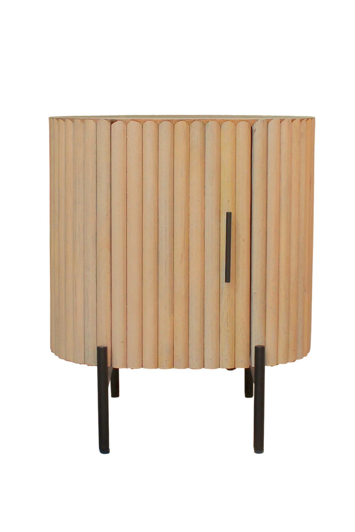 NACHTKÄSTCHEN Naturschwarz/Schwarz B: 50cm - Schwarz/Naturfarben, Basics, Holz/Metall (50/60/40cm) - Livetastic
