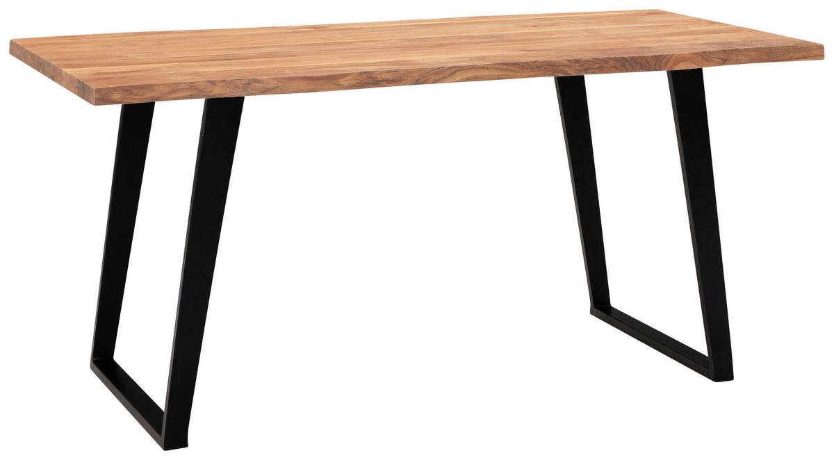 Schreibtisch Wl7.277 - Schwarz/Akaziefarben, MODERN, Holz/Metall (140/80/76cm) - MID.YOU