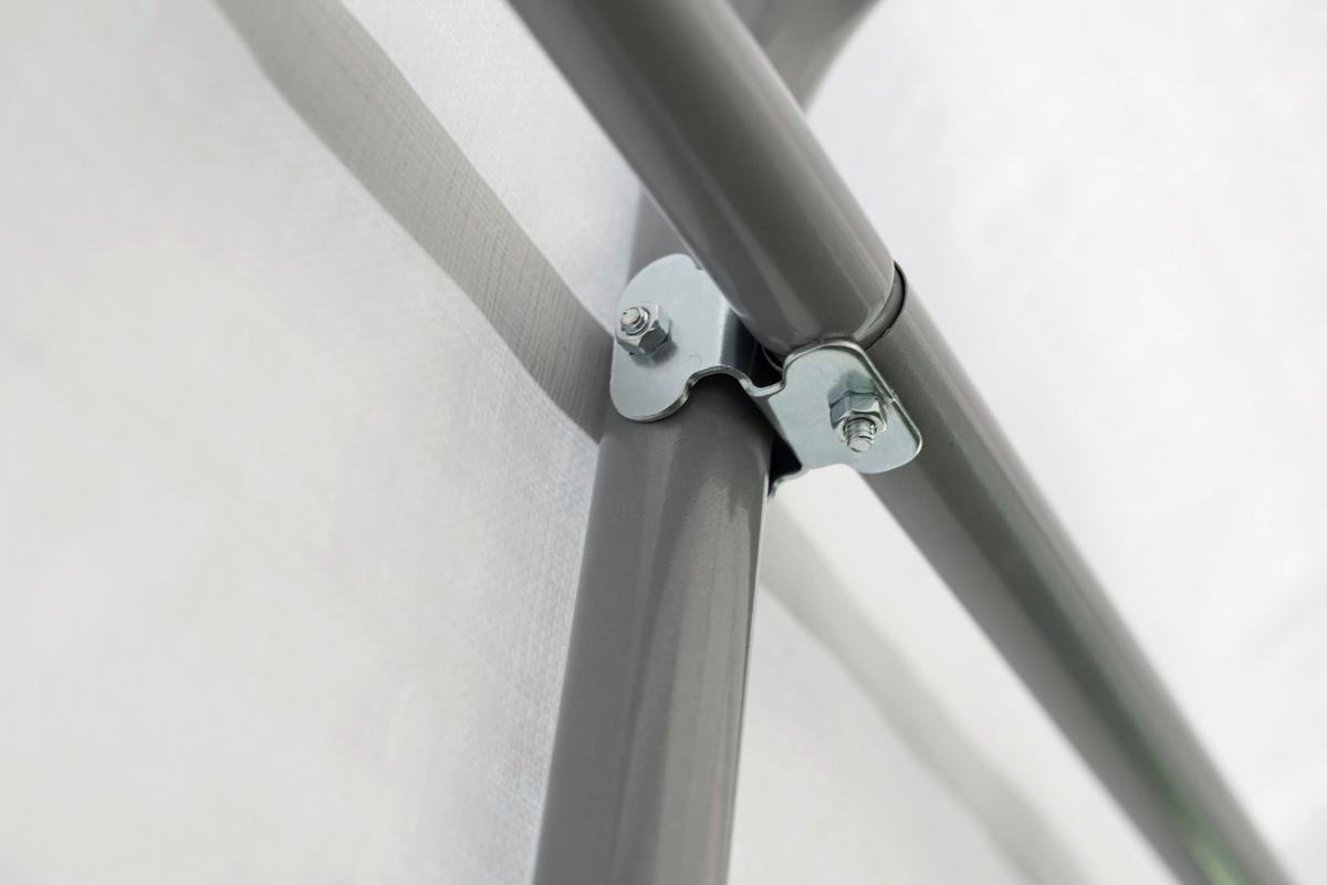 Zeltgarage Weidezelt Garage 18 M² - Grau, Basics, Kunststoff (370/260/490cm)