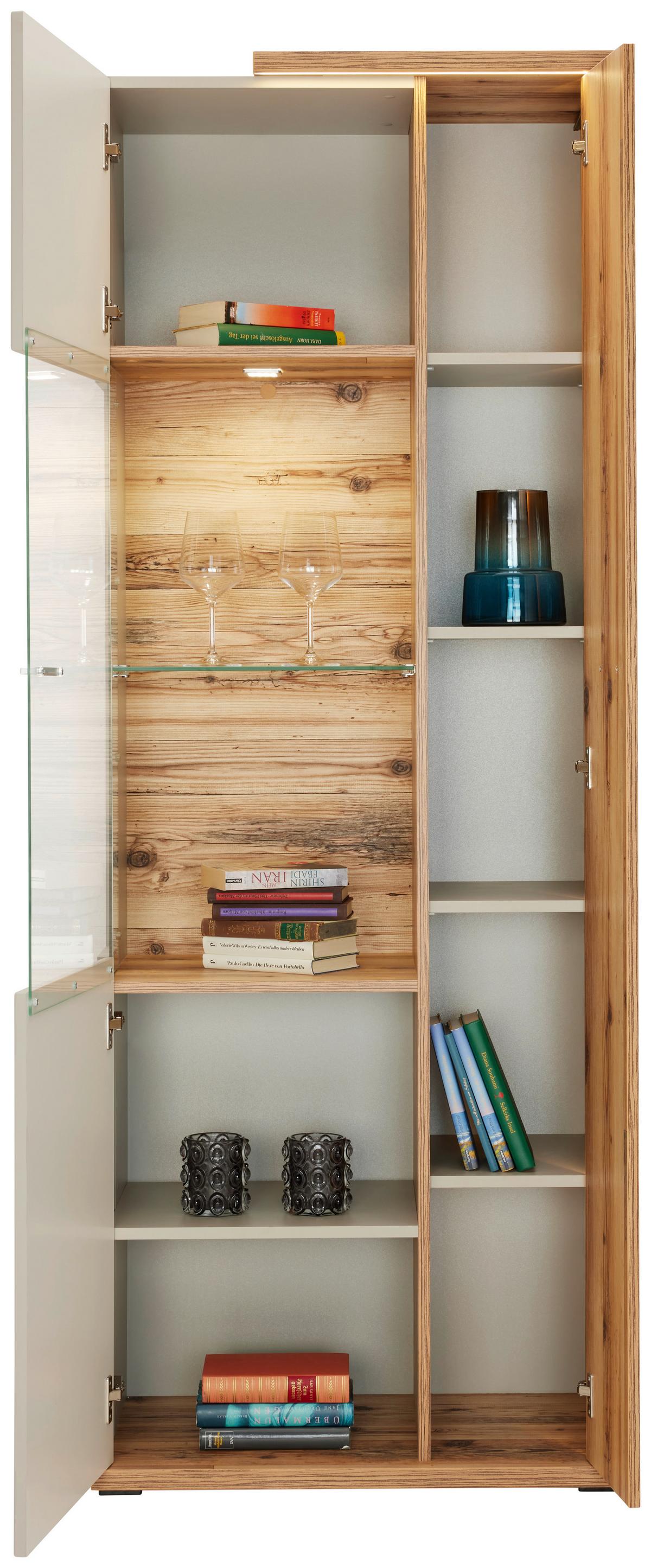 VITRÍNA AMBIENTE - Moderní, kompozitní dřevo/plast (73,5/199,1/43,6cm)