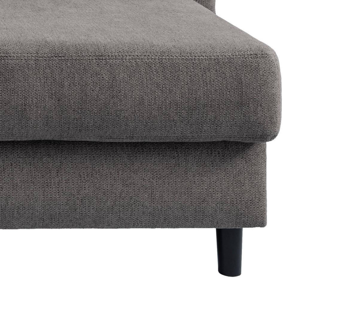 Ecksofa Brizzini Graubraun S: 250-280/176 cm - Graubraun/Hellgrau, MODERN, Holz/Textil (250-280/176cm) - Livetastic