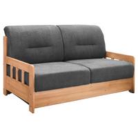 2-sitzer-sofa Mit Schlaffunkt. Camino Holzkorpus Anthrazit - Anthrazit/Kieferfarben, KONVENTIONELL, Holz/Textil (154/88/90cm) - Livetastic
