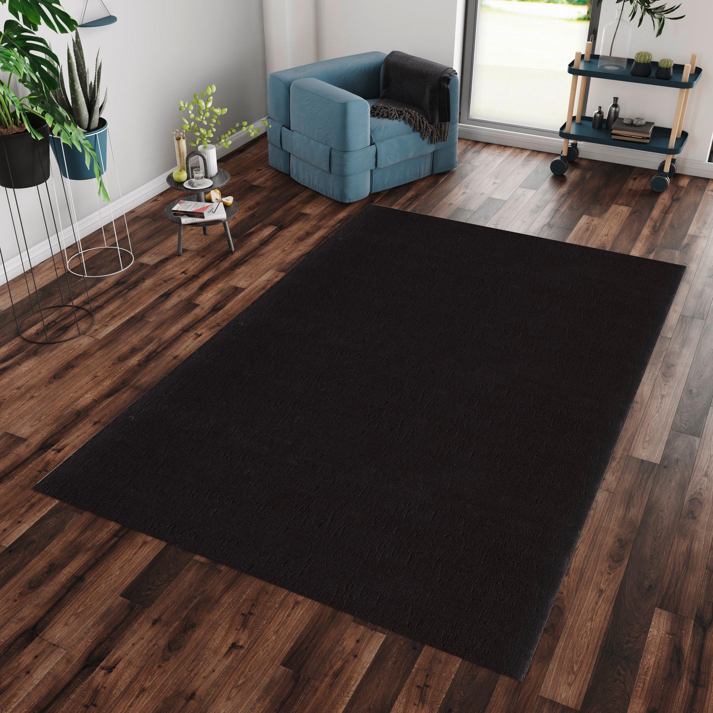 Hochflorteppich Catwalk - Schwarz, Basics, Textil (80/150cm) - Novel