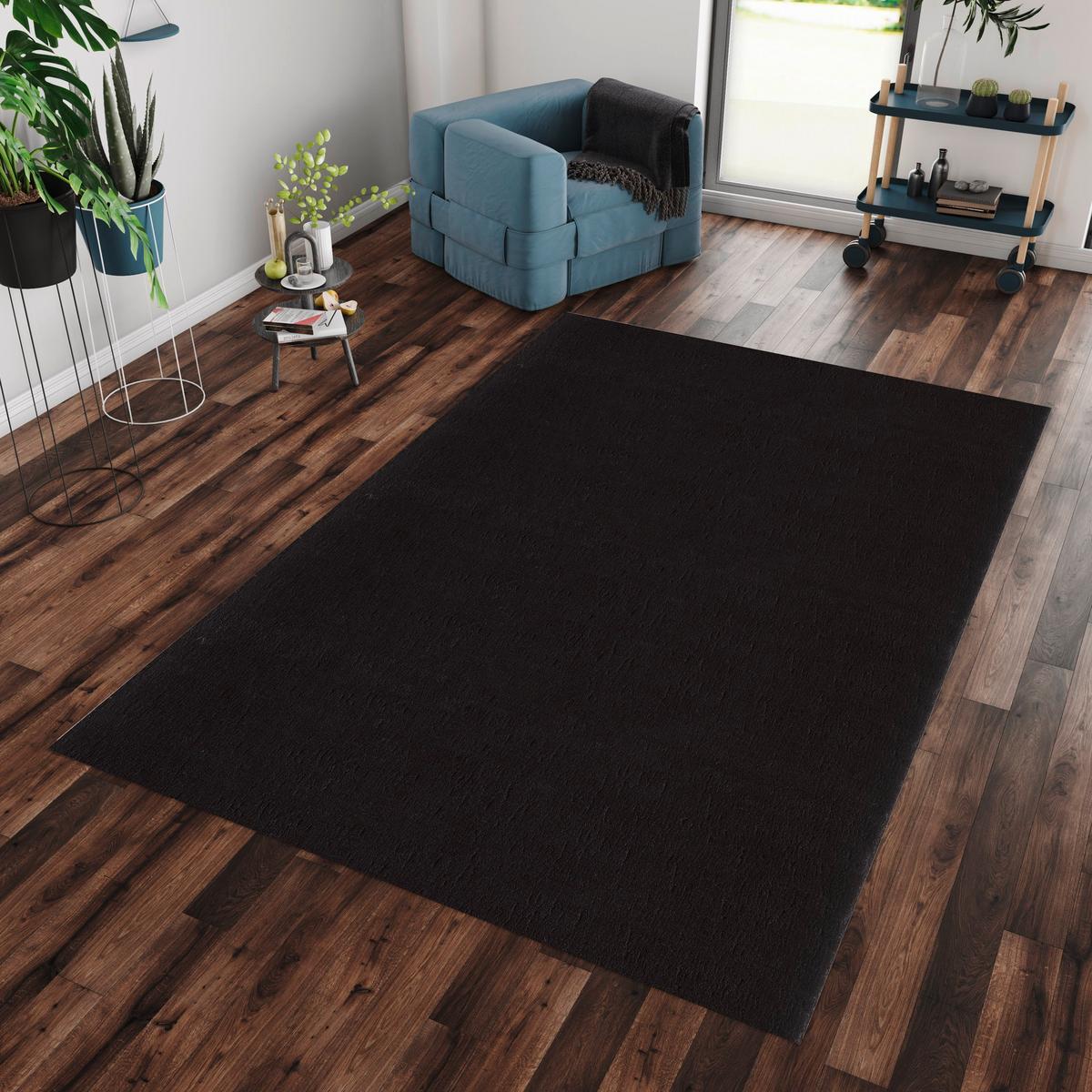 Hochflorteppich Catwalk - Schwarz, Basics, Textil (140/200cm) - Novel