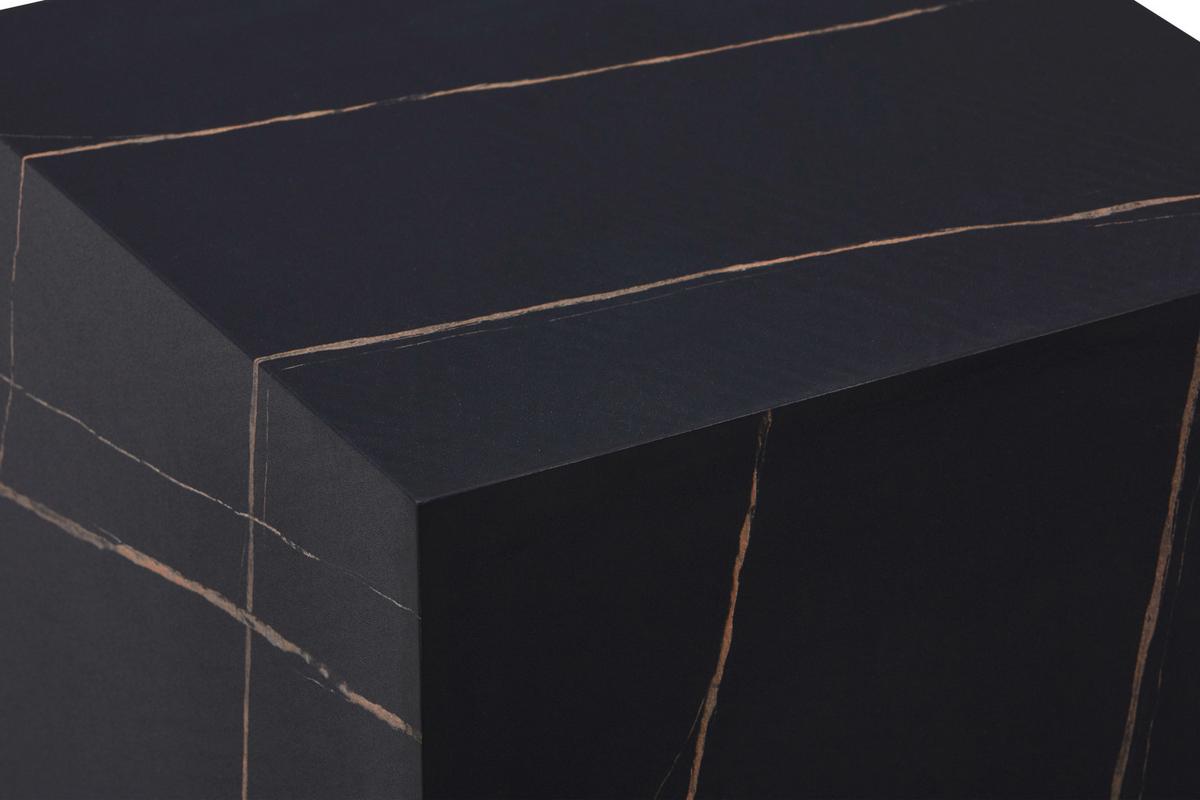 Beistelltisch Cuboid 225 Schwarz B: 40 Cm - Schwarz, Design, Holzwerkstoff (40/40/45,5cm) - Kayoom