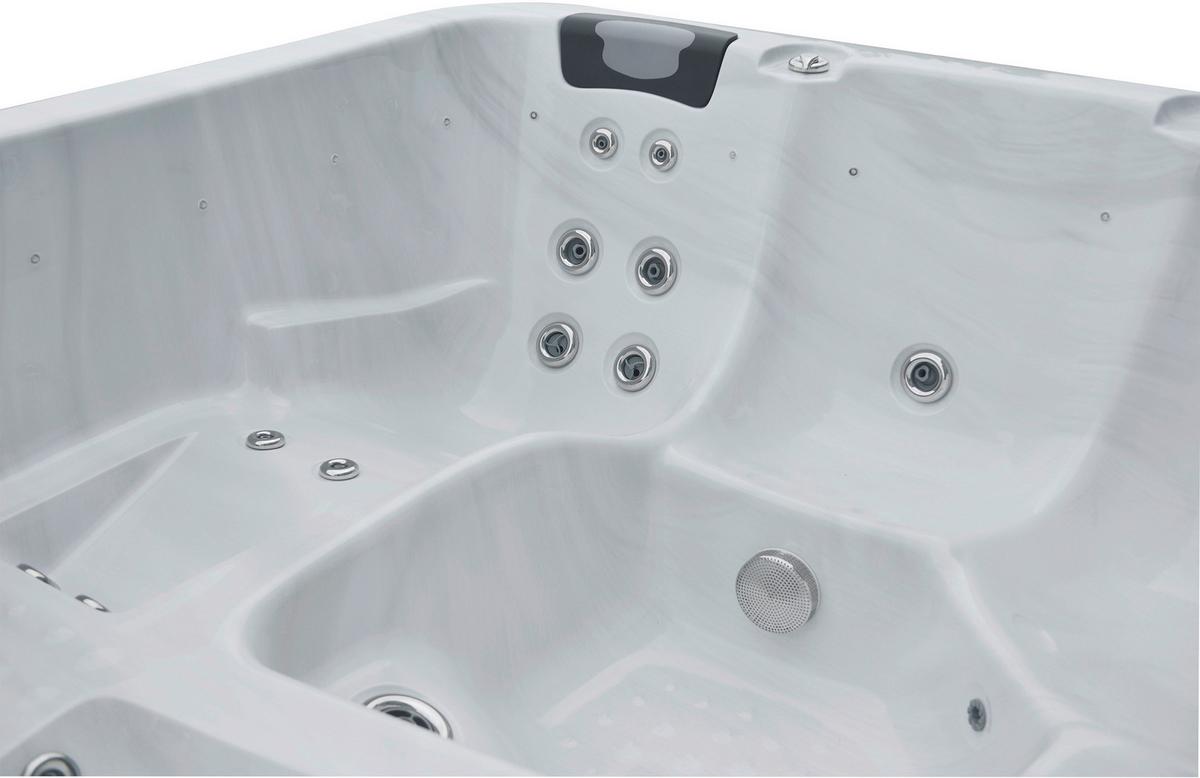 Whirlpool Acryl Capri 216x92x216 cm - Weiß/Grau, Design, Holz/Kunststoff (216/92/216cm)