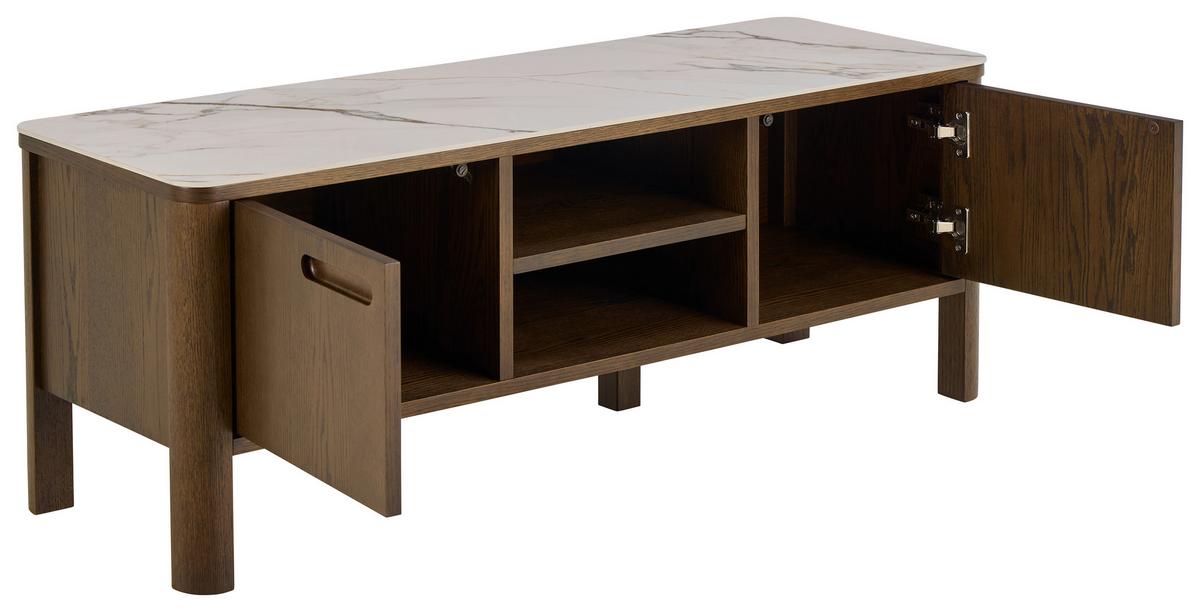 SKRINKA POD TV SOUTHAMPTON - hnedá/béžová, Design, kompozitné drevo/keramika (120/45/40cm) - MID.YOU