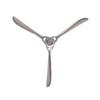 Wanddeko Propeller Silberfarben B: 85cm - Silberfarben, KONVENTIONELL, Metall (85/85/10cm) - Livetastic