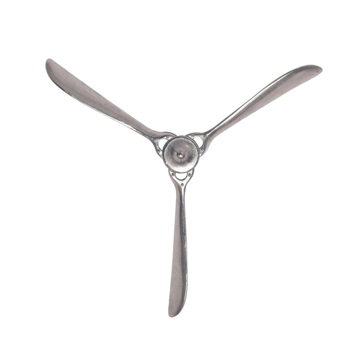 Wanddeko Propeller Silberfarben B: 85cm - Silberfarben, KONVENTIONELL, Metall (85/85/10cm) - Livetastic