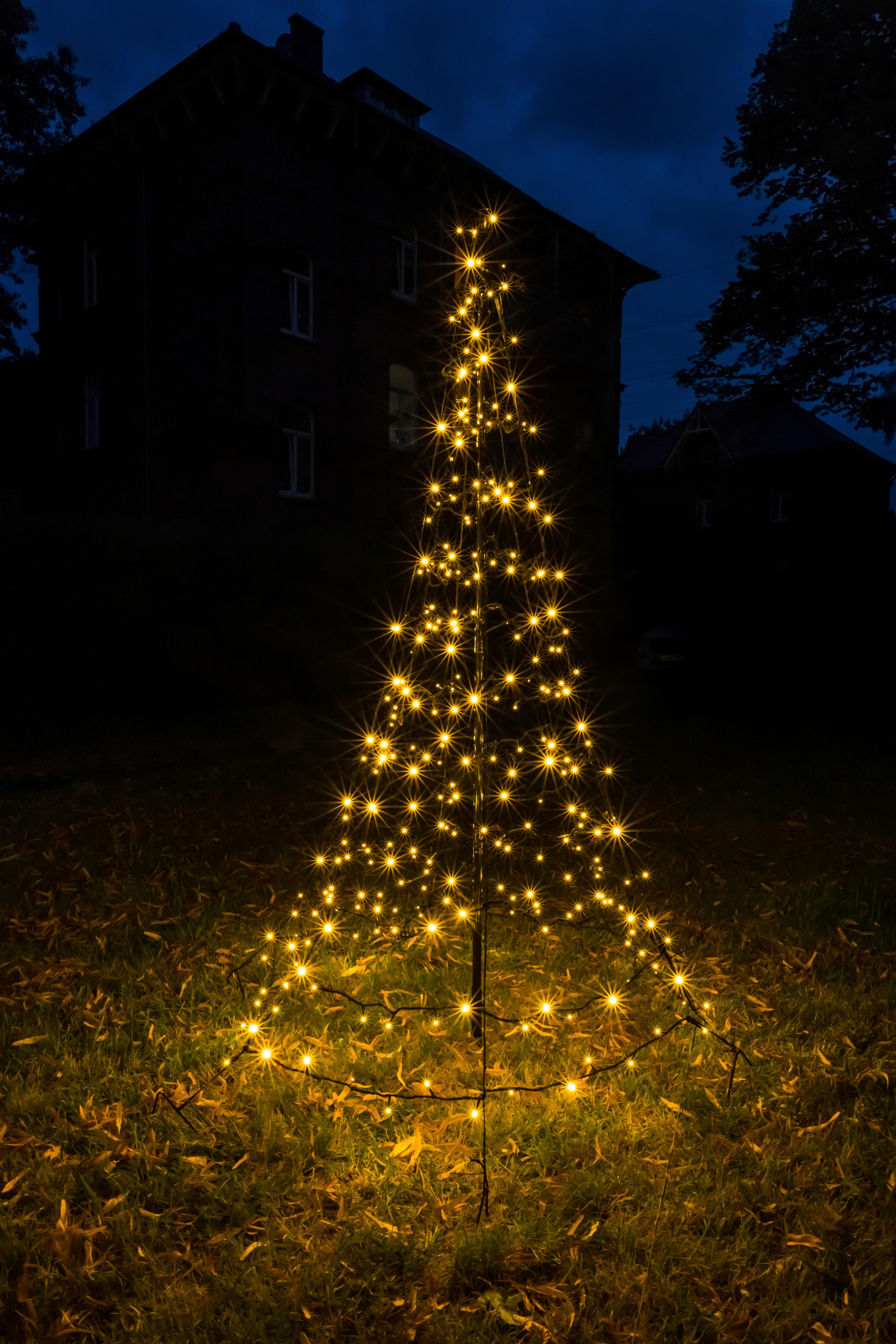 Weihnachtsbaum LED-Leuchtmittel Warmweiß - Basics, Metall (200cm)