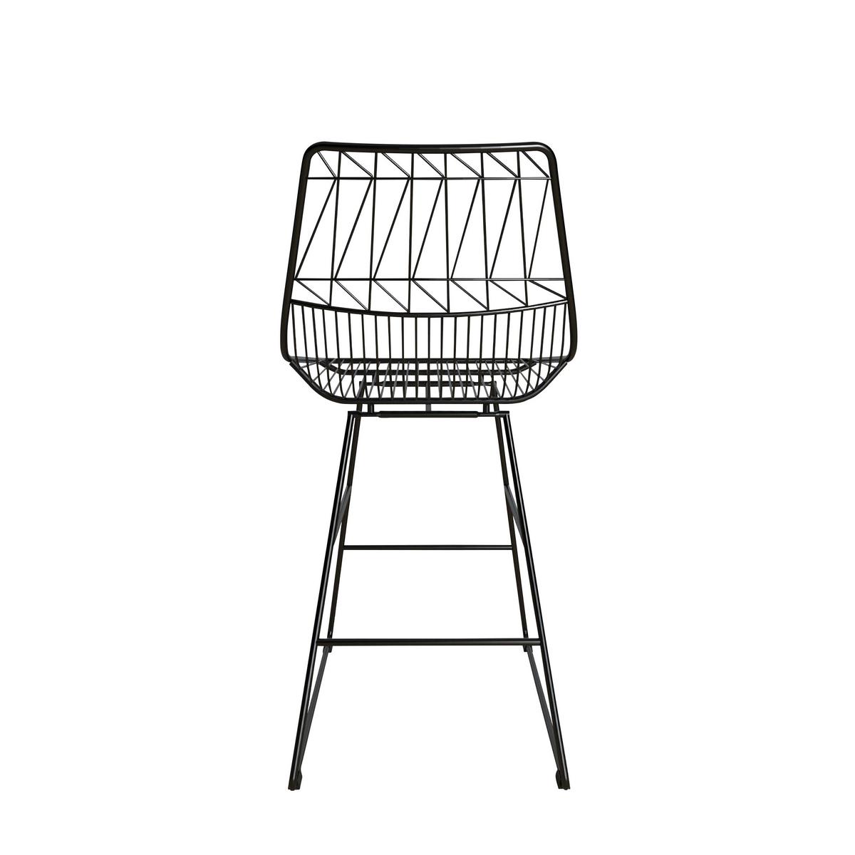 Barhocker Schwarz, B: 55 cm - Schwarz, Design, Kunststoff/Metall (55/93/47cm) - MID.YOU