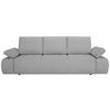 Schlafsofa Madox Hellgrau B: 255 cm - Hellgrau/Schwarz, Design, Textil (255/89/109cm) - MID.YOU