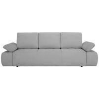 Schlafsofa Madox Hellgrau B: 255 cm - Hellgrau/Schwarz, Design, Textil (255/89/109cm) - MID.YOU