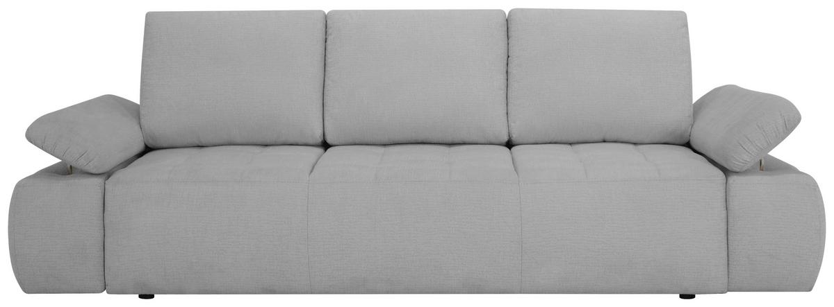 Schlafsofa Madox Hellgrau B: 255 cm - Hellgrau/Schwarz, Design, Textil (255/89/109cm) - MID.YOU