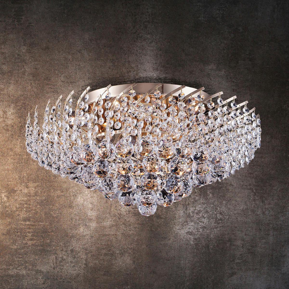 Kronleuchter Karolina - Goldfarben, Trend, Glas/Metall (51/24,5/51cm) - MAYTONI