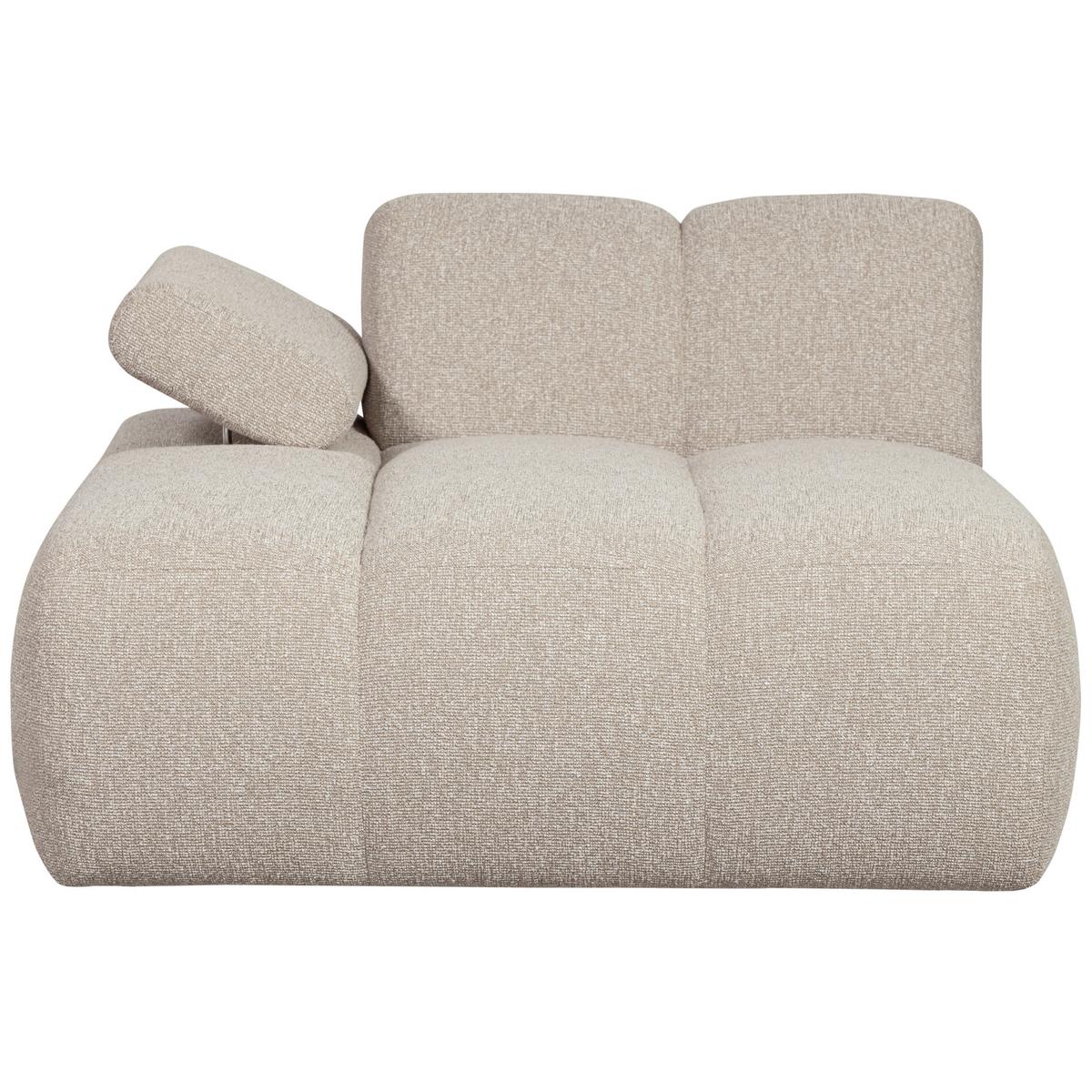 Sofaelement Mojo Beige B: 124cm - Beige/Schwarz, Design, Textil (124/74/162cm) - Livetastic