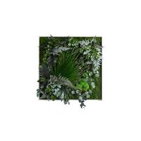 Moosbild Moos Grün B: 80 cm - Weiß/Grün, Basics, Naturmaterialien/Holz (80/80/18-22cm)