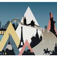 Fototapete Sightseeing - Multicolor, Trend, Papier (300/280cm)
