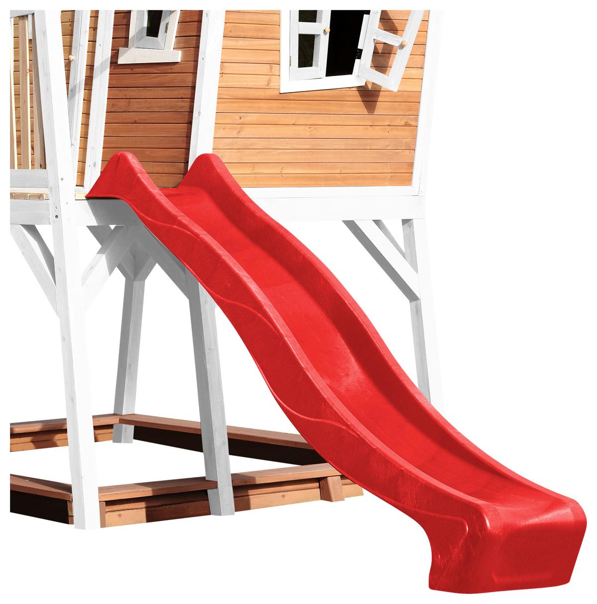 Spielturm A030.150.21 - Rot/Braun, KONVENTIONELL, Holz (432/288/193cm) - Ambia Garden