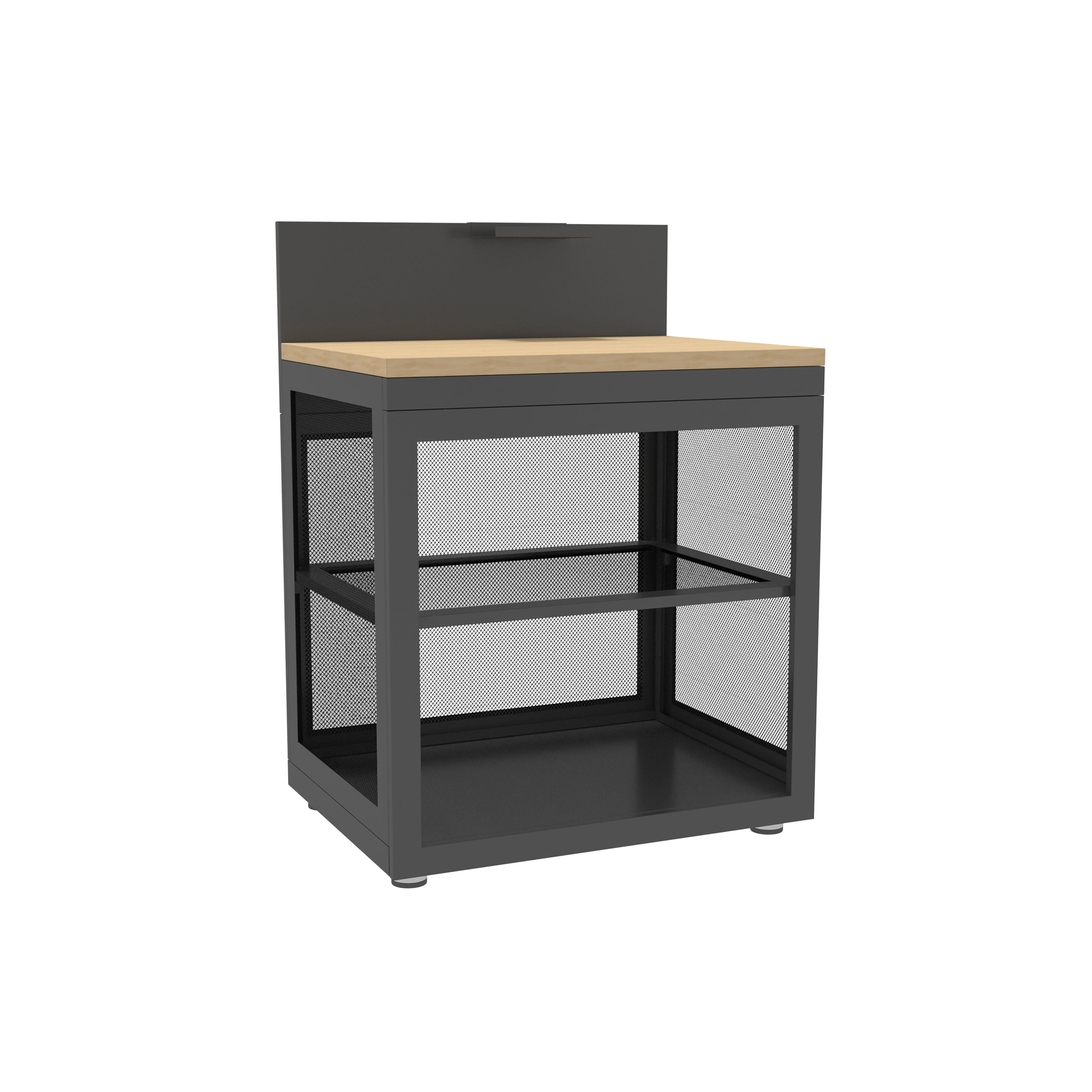 Outdoorküchenregal Origin Anthrazit, Stahl - Anthrazit, Basics, Metall (80/110/60cm) - Gardenson