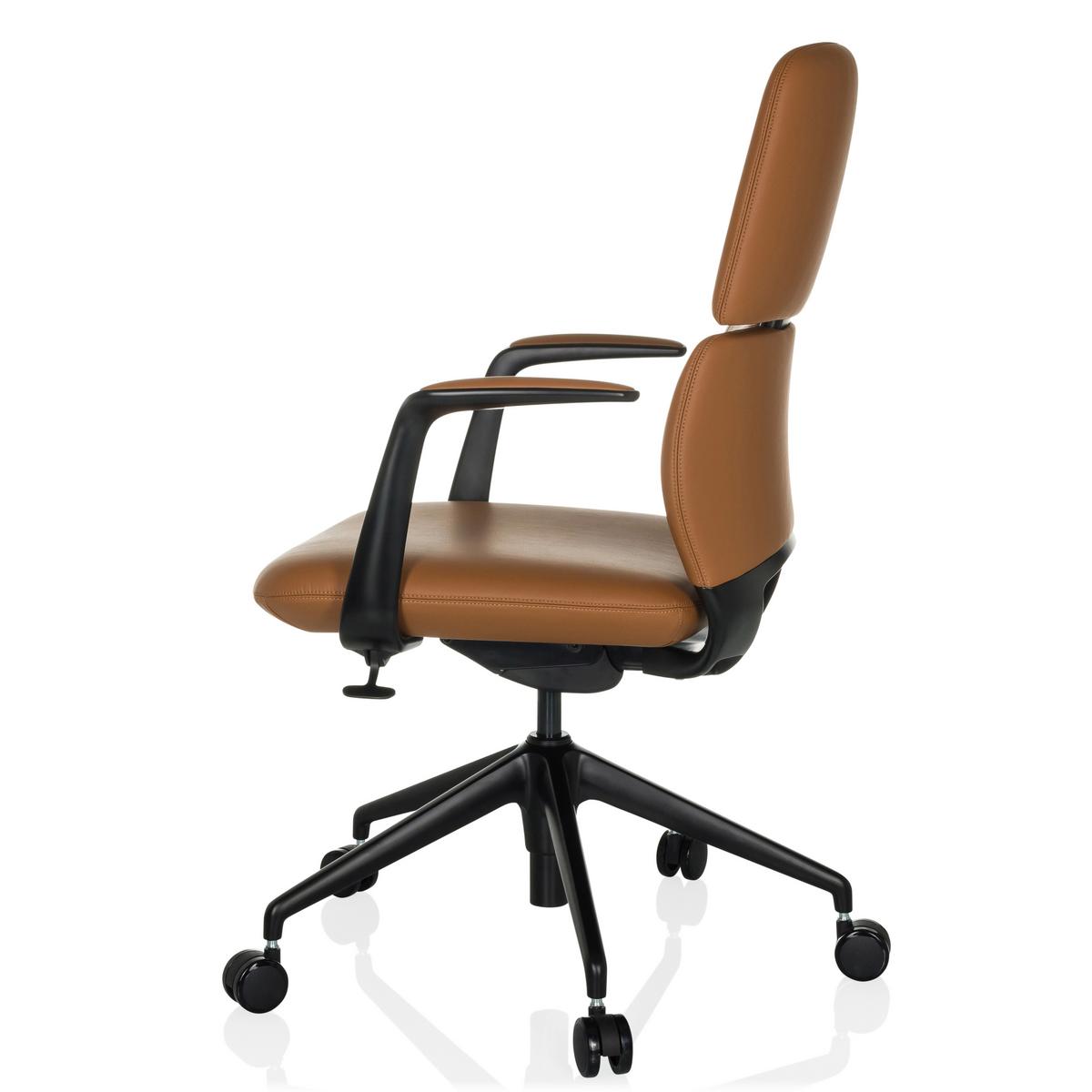 Drehstuhl Camel B: 62 cm - Schwarz, MODERN, Leder/Kunststoff (62/98-108/60cm) - MID.YOU