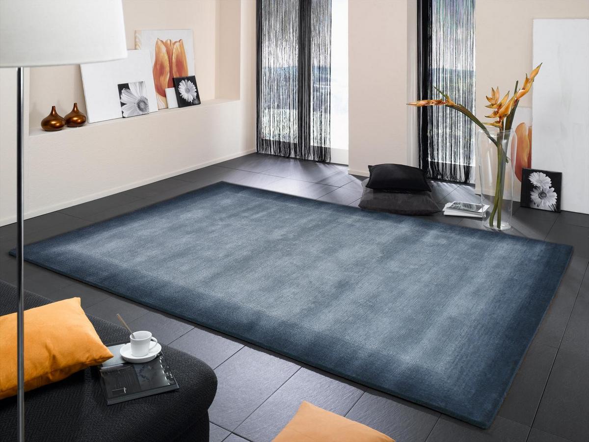 Orientalischer Webteppich Blau Vinciano Tami 180x120 cm - Blau, Basics, Textil (120/180cm) - Cazaris