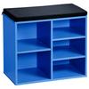 Schuhregal 15960 - Blau/Schwarz, Basics, Holzwerkstoff/Textil (51,5/48/29,5cm) - Kesper