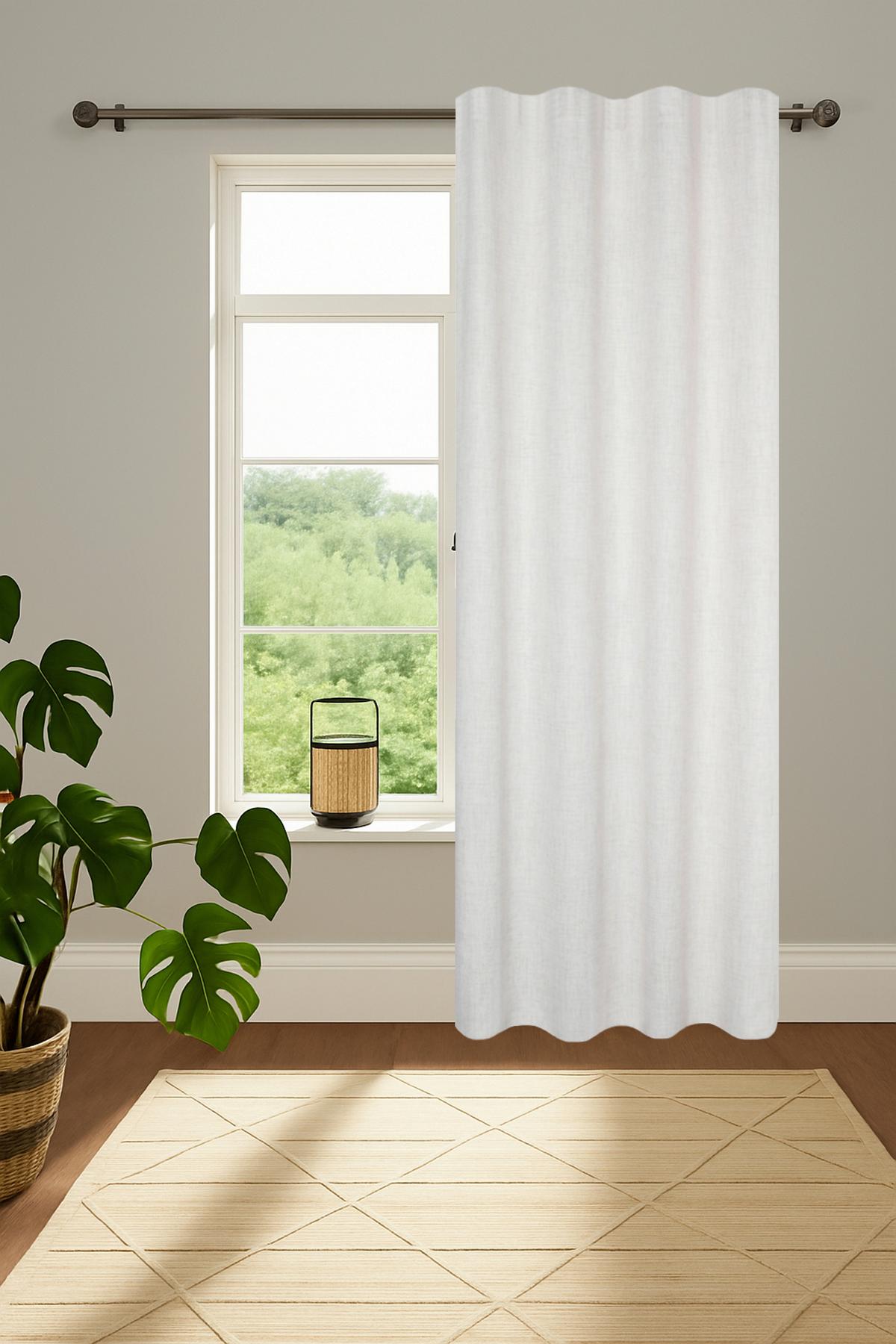 Fertigvorhang Linora - Naturfarben, MODERN, Textil (140/245cm) - Luca Bessoni