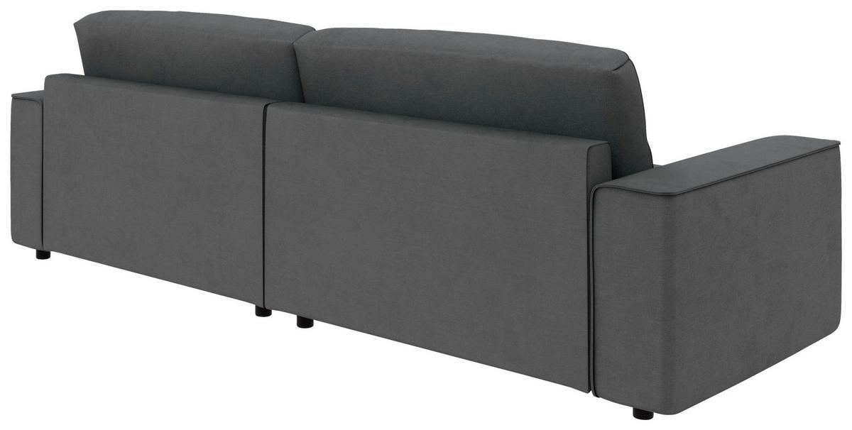 Ecksofa Chance Anthrazit S: 265x164 cm - Anthrazit/Schwarz, MODERN, Textil (265/164cm) - Trendmanufaktur