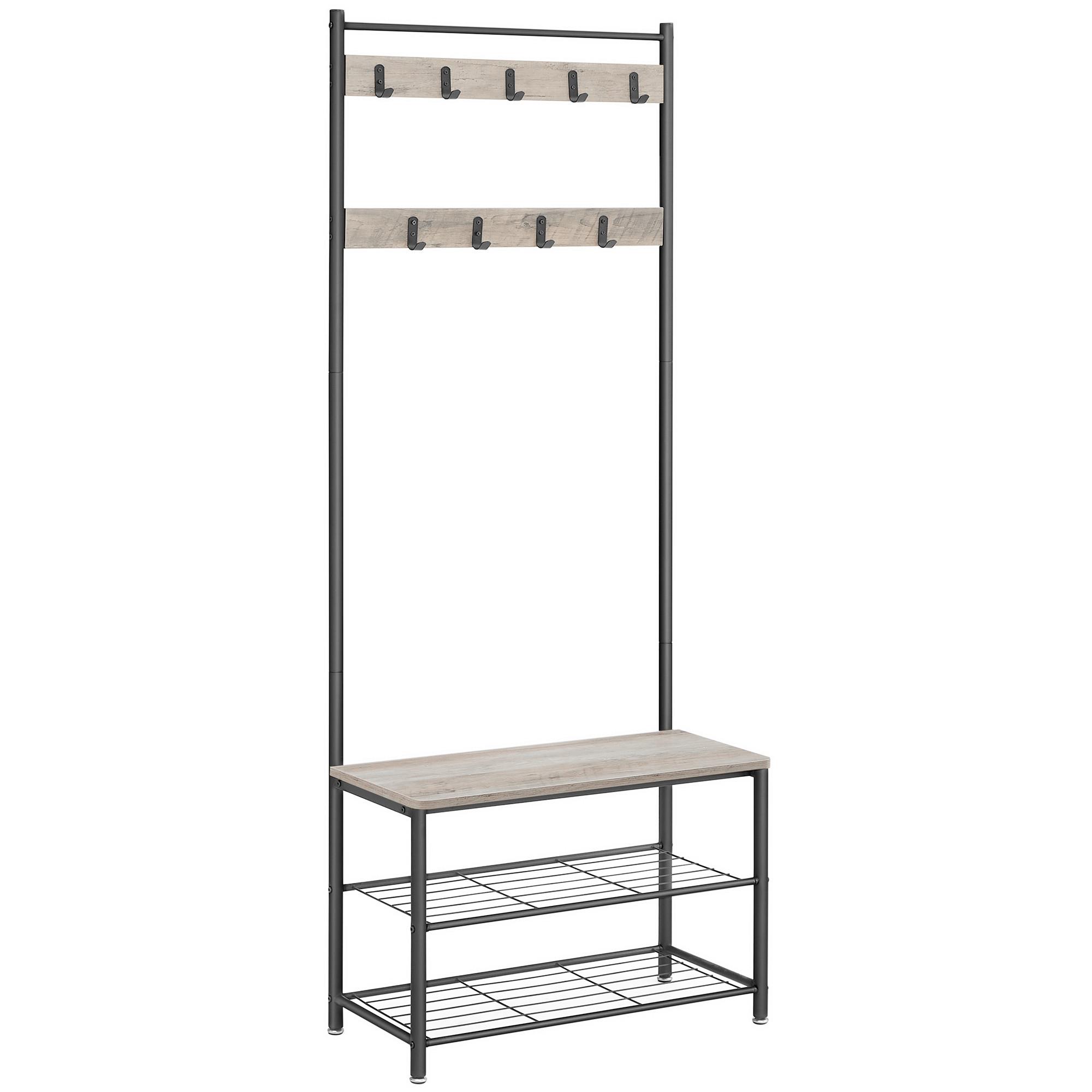 PREDSIEŇOVÝ NÁBYTOK GRAU - čierna/sivá, Trend, kov/kompozitné drevo (70/175/32cm) - Boxxx