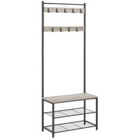 PREDSIEŇOVÝ NÁBYTOK GRAU - čierna/sivá, Trend, kov/kompozitné drevo (70/175/32cm) - Boxxx