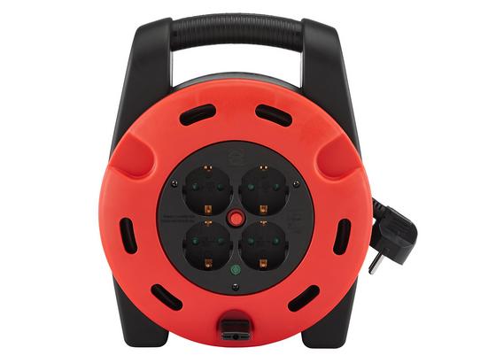Kabeltrommel Albrik - Rot/Schwarz, KONVENTIONELL, Kunststoff (25/29/7cm) - Homezone Kabeltrommel Albrik - Rot/Schwarz, KONVENTIONELL, Kunststoff (25/29/7cm) - Homezone