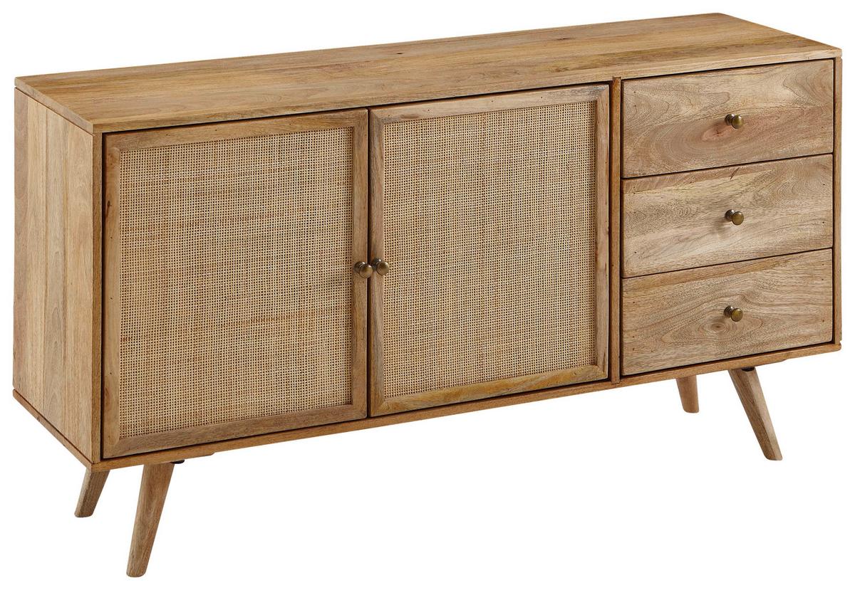 Sideboard Mangoholz Braun B: 140 Cm - Braun, Design, Holz (140/75/40cm) - MID.YOU
