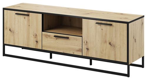 TV-Element Brooklyn 150 cm Eiche Dekor/Anthrazit - Eichefarben/Anthrazit, Basics, Holzwerkstoff (150/53/39cm) - P & B