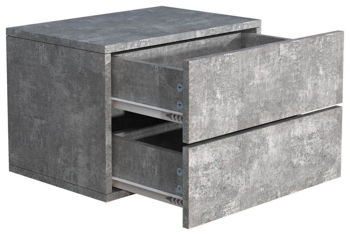 Nachtkästchen USAl L B: 45 cm Grau - Grau, MODERN, Holzwerkstoff (45/30/32cm) - MID.YOU