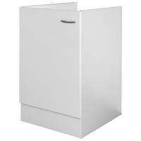 Skrinka pod drez WITO - biela/farba ušľachtilej ocele, kompozitné drevo/plast (50/82,2/57,1cm) - MID.YOU