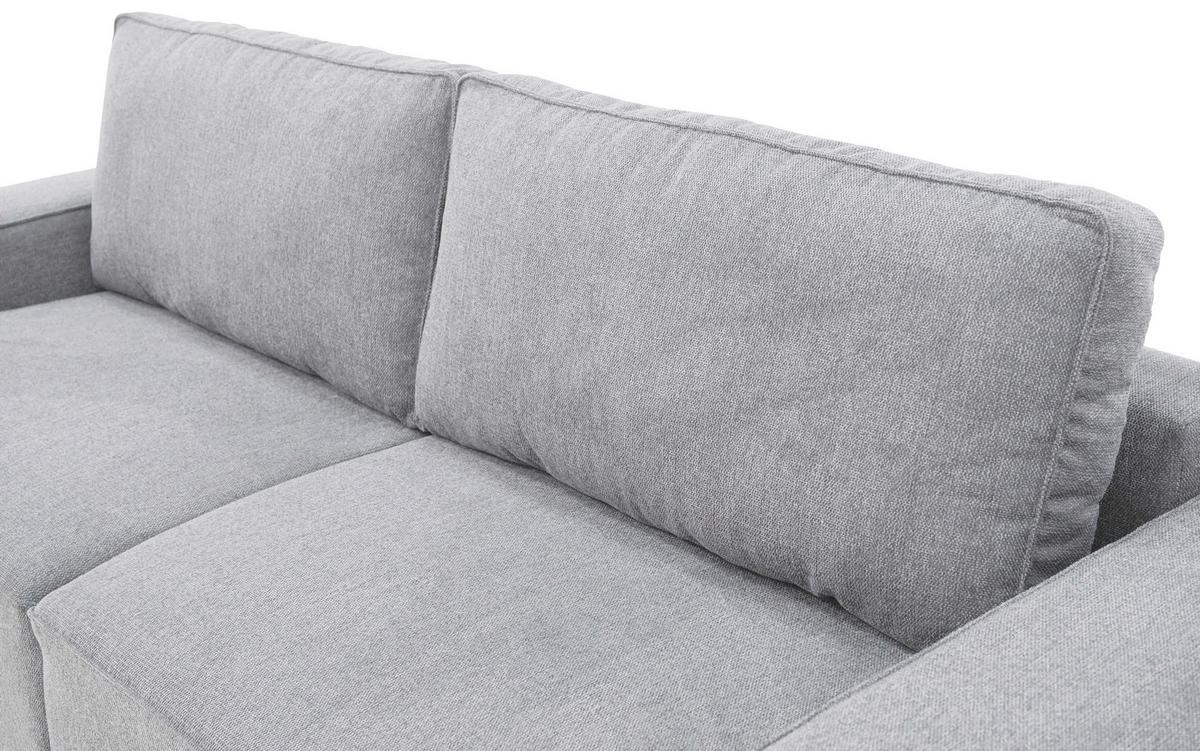 3-Sitzer-Sofa Josh Grau - Schwarz/Grau, Basics, Textil (239/85/86cm) - MID.YOU