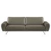 3-sitzer-sofa Spring Grau Chrom B: 207 Cm - Chromfarben/Grau, Design, Leder (207/85/92cm) - Livetastic