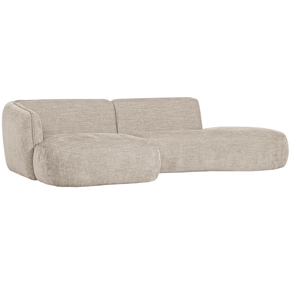 Ecksofa Polly Sandfarben S: 150x275cm - Sandfarben/Schwarz, Design, Textil (150/275cm) - Livetastic