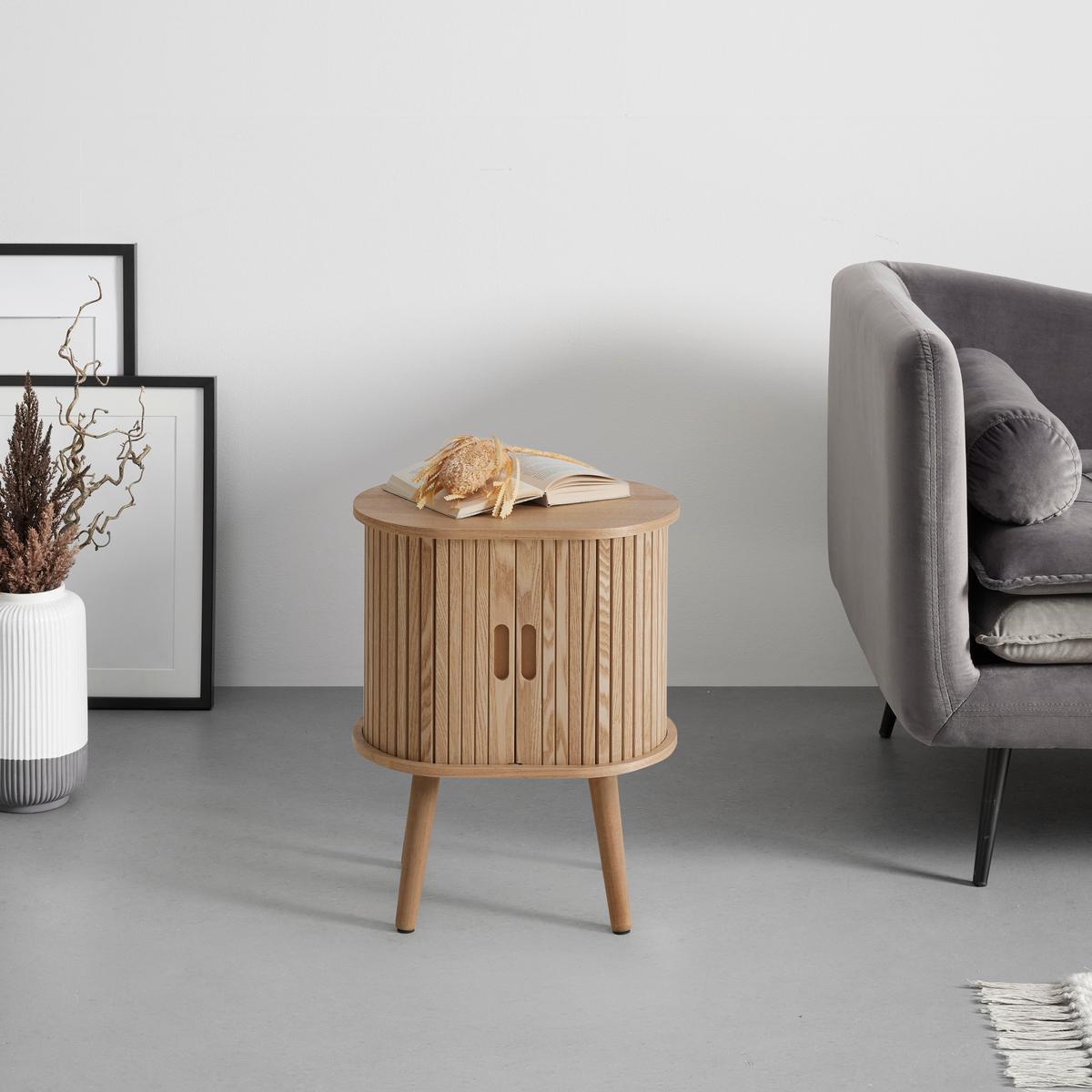 Odkládací stolek Skandy masiv/MDF - přírodní barvy, Moderní, dřevo/kompozitní dřevo (40/50/30cm) - Premium Living