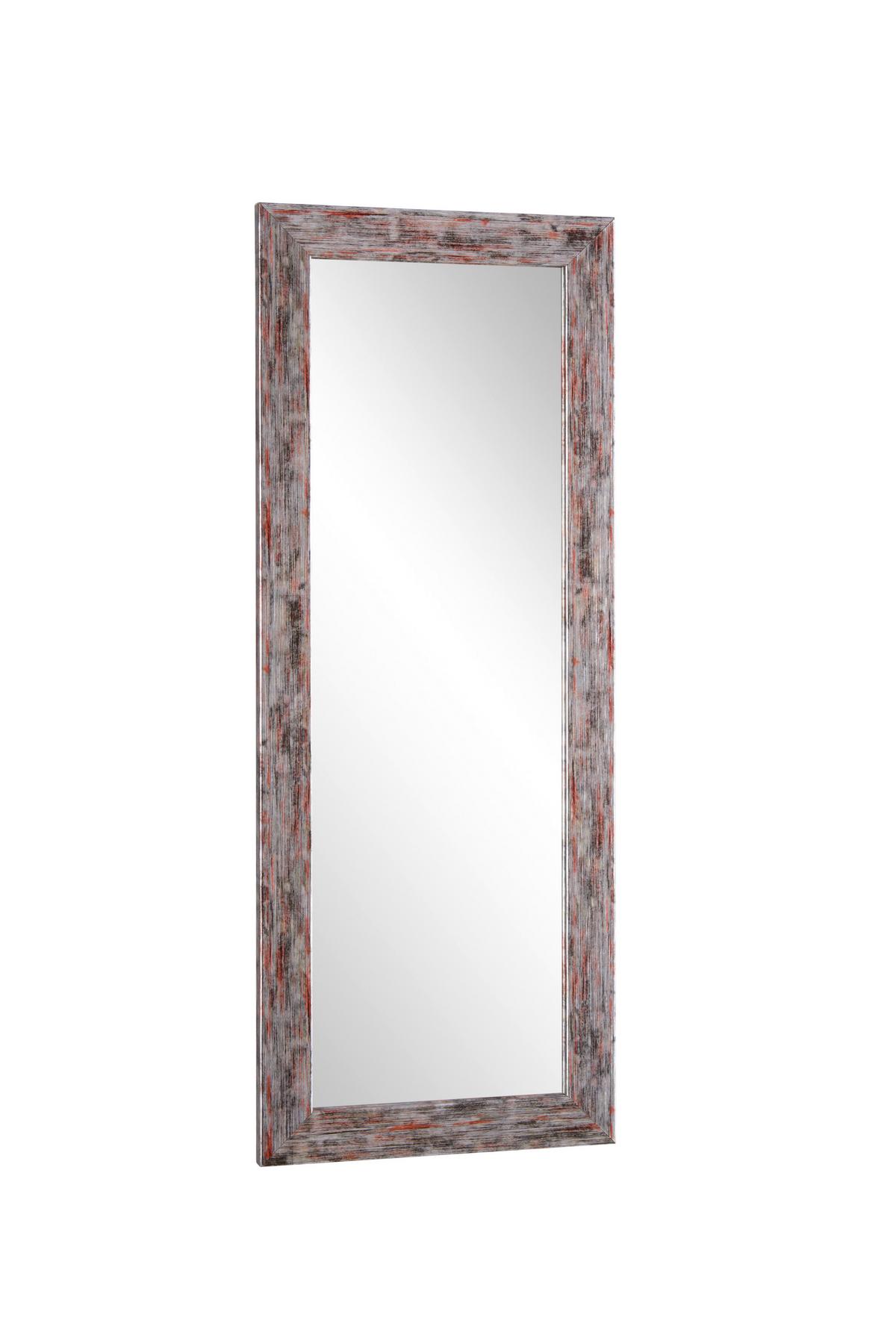 Wandspiegel Tim Schwarz/Silber B: 82cm - Silberfarben/Schwarz, MODERN, Glas/Holzwerkstoff (82/32cm)